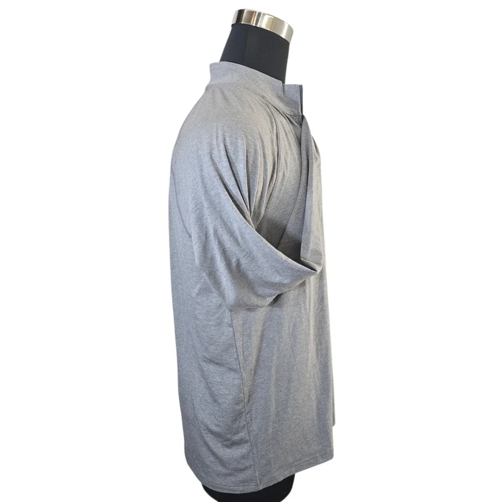 Free Fly Pullover Mens XL Gray Bamboo Blend Performance 1/4 Zip Athletic Top